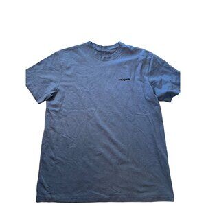 Patagonia‎ Blue Men's T-shirt Short Sleeve Logo on Back